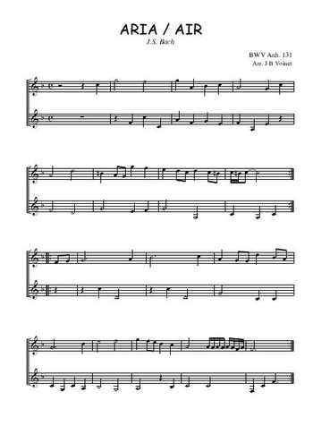 Téléchargez la partition de Air BWV Anh. 131